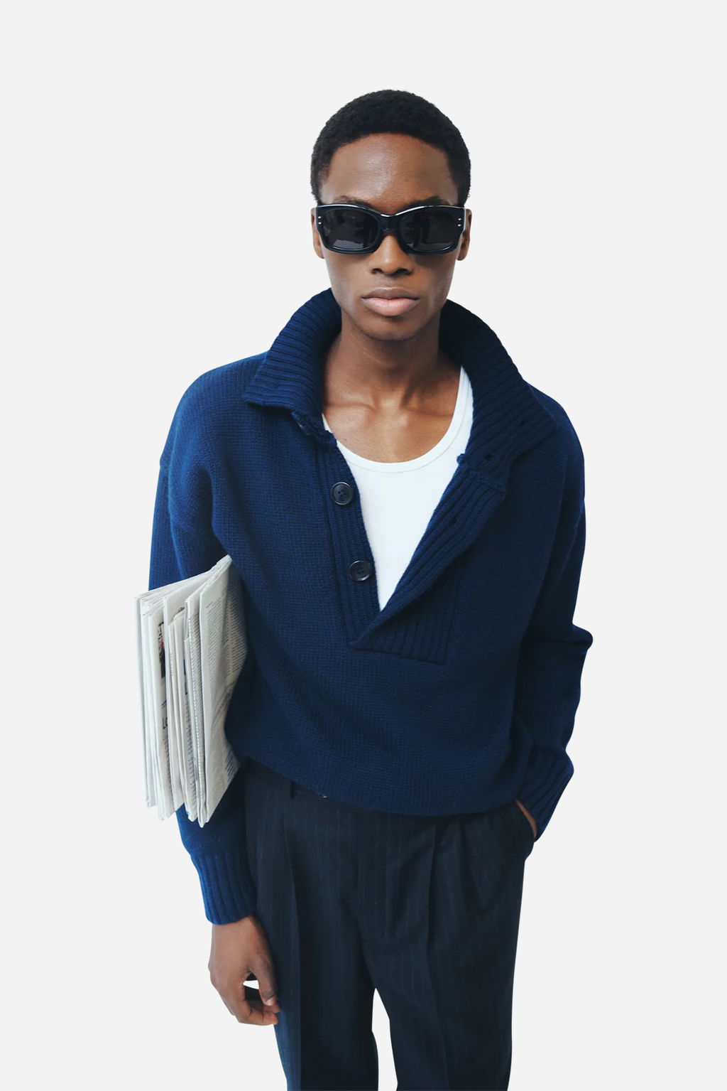 DOUBLE COLLAR KNIT by SIRE