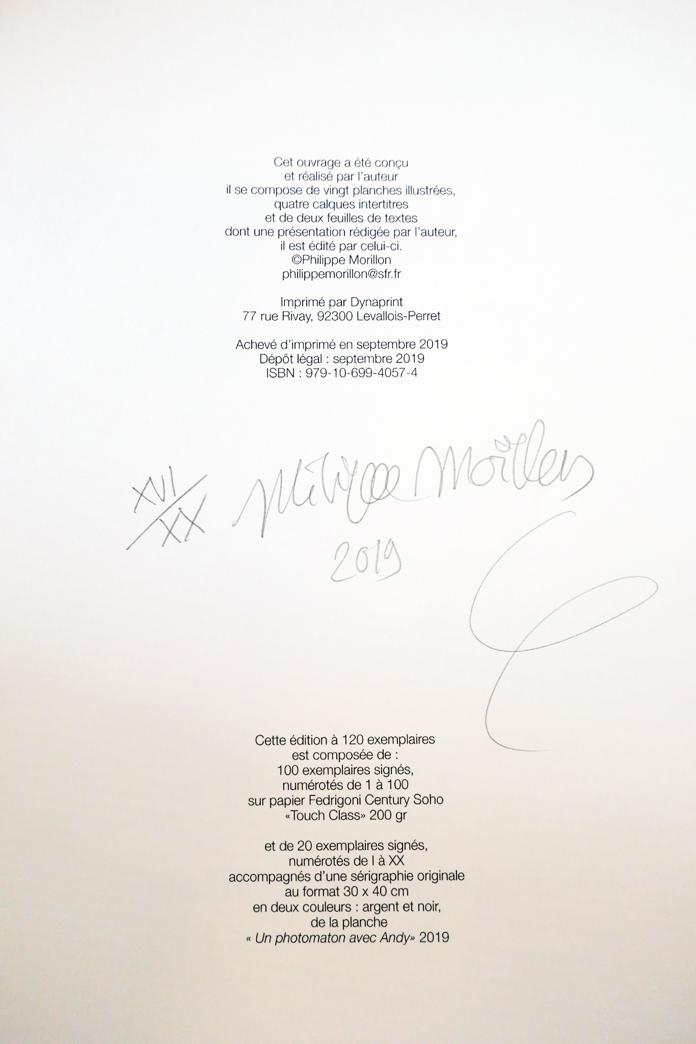 ANDY BY PHILIPPE - SIGNED by Philippe Maurillon